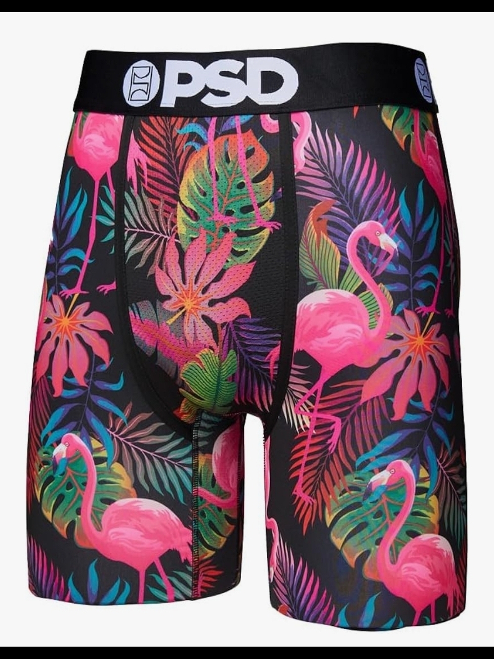 PSD Men’s Tropical Flamingo Boxer Briefs - Pink Black Multi